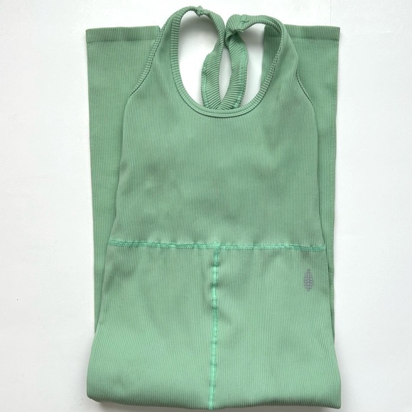 Free People FP Movement Free Throw Jumpsuit Onesie Sage Brush Green Size Medium - Picture 10 of 16